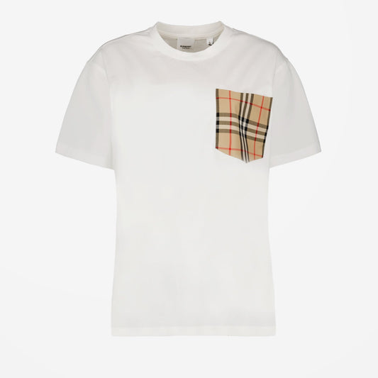 Check Pocket Cotton T-Shirt