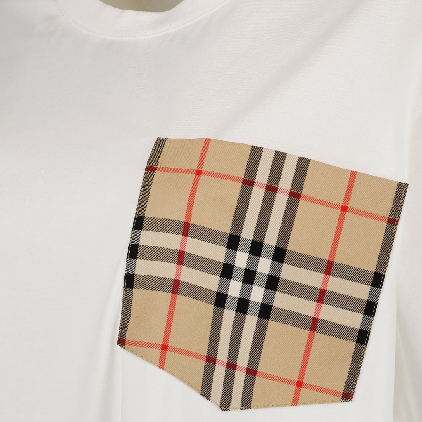 Check Pocket Cotton T-Shirt