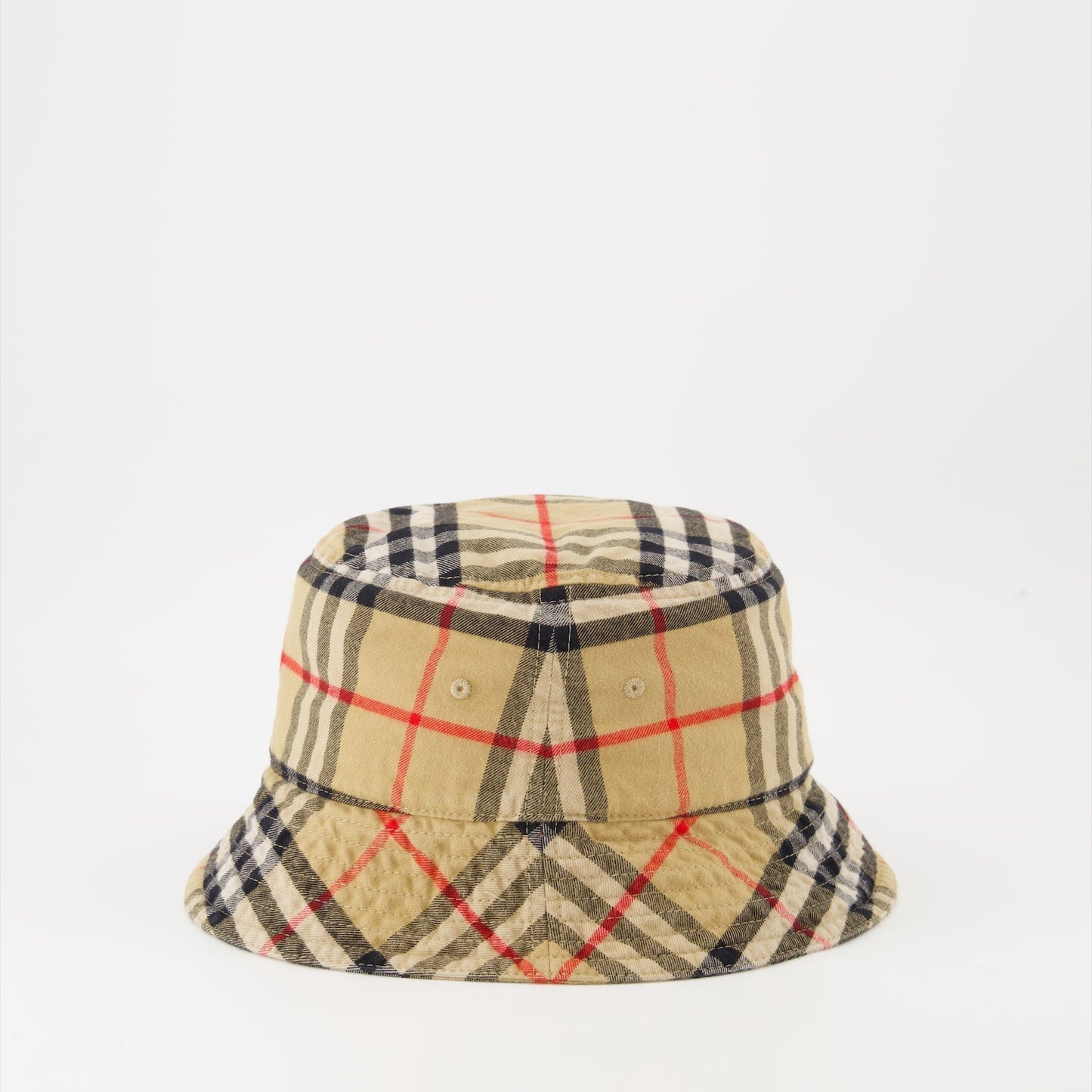 Vintage Check Bucket Hat – Beige