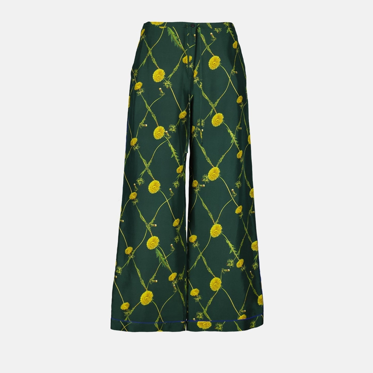 Floral Print Wide-Leg Trousers