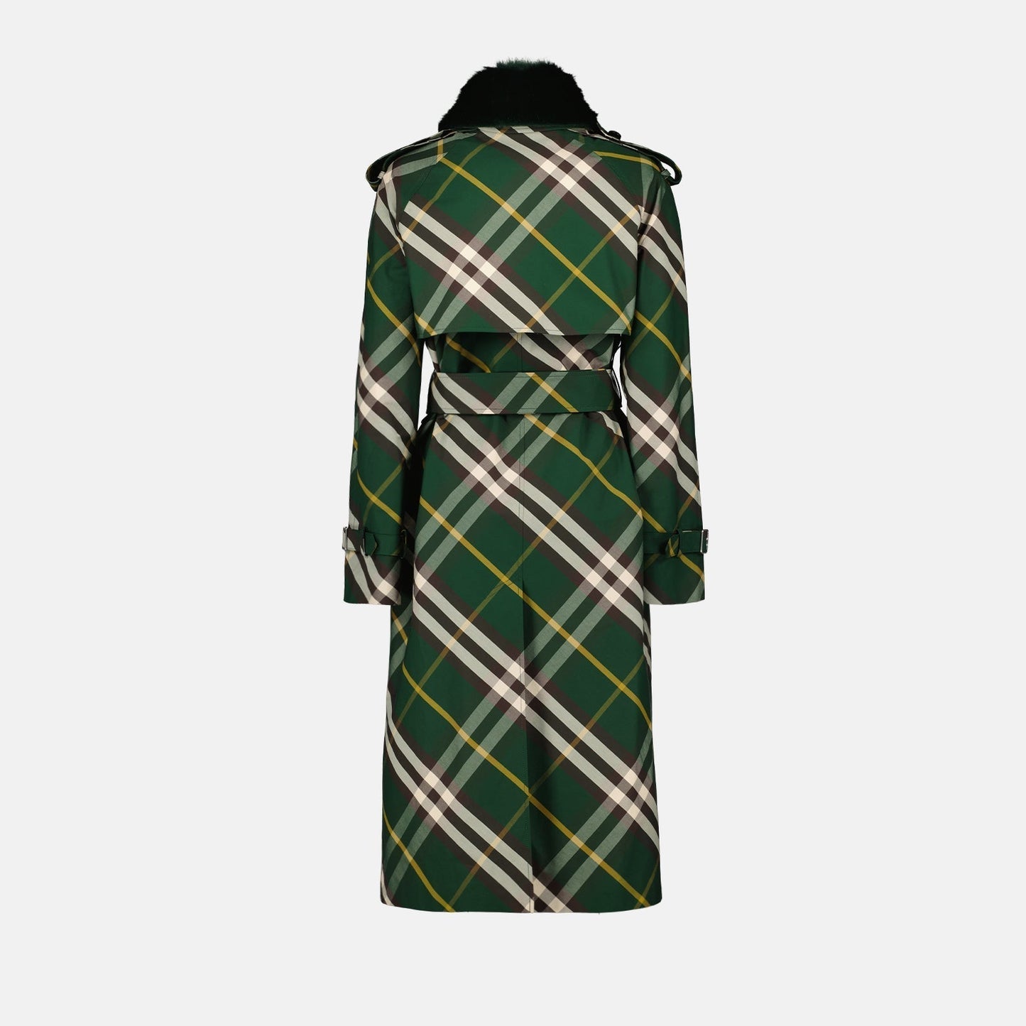 Checked Trench Coat