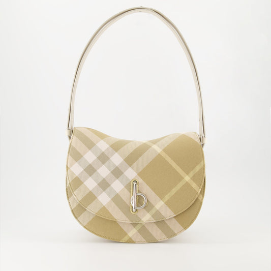 Check Canvas Mini Shoulder Bag