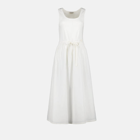 Sleeveless Drawstring Waist Maxi Dress