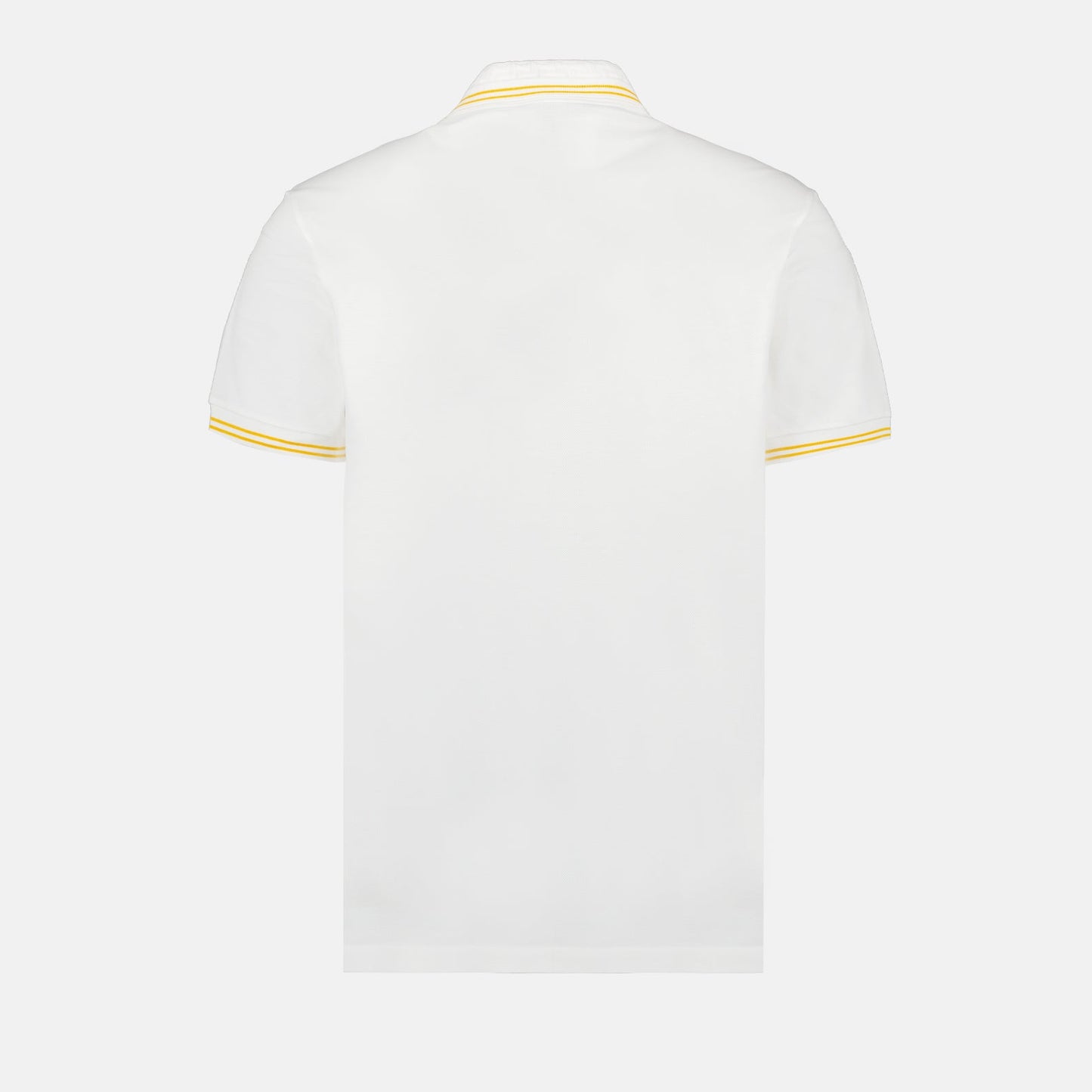 Versace White Polo Shirt with Yellow Medusa Embroidery