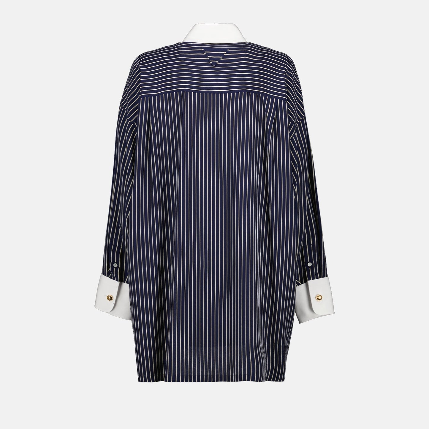 Navy Striped Oversized Shirt