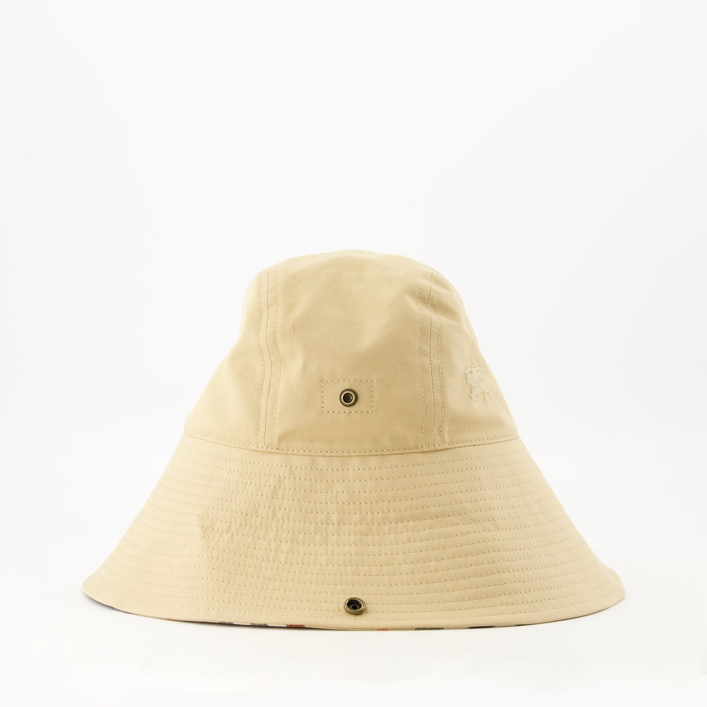 Vintage Check Wide-Brim Hat