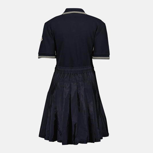 Polo Collar Drawstring Waist Dress