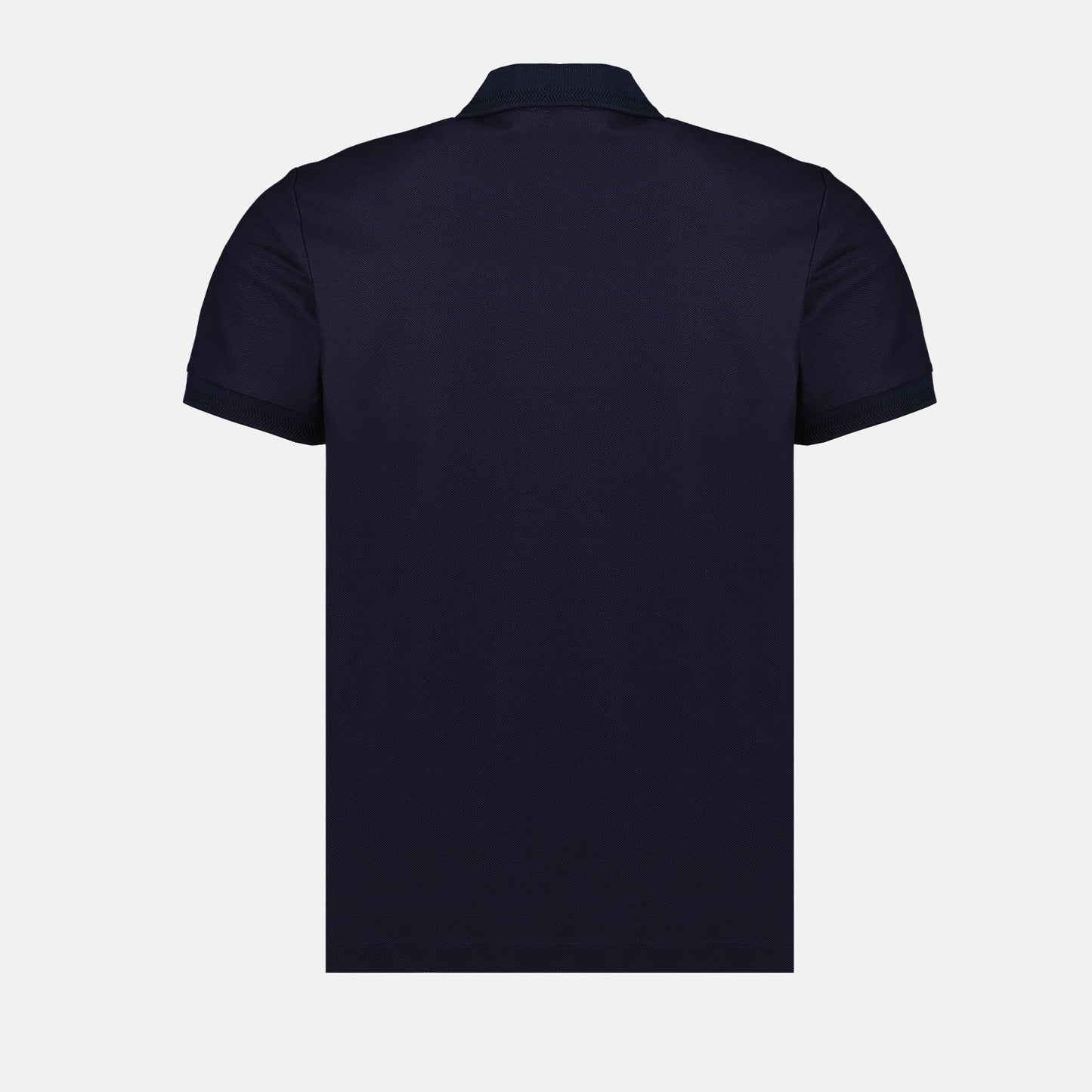 Navy Polo with Signature Check Placket