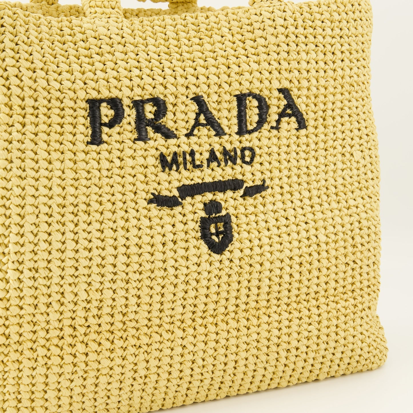 Raffia Tote Bag (Yellow)