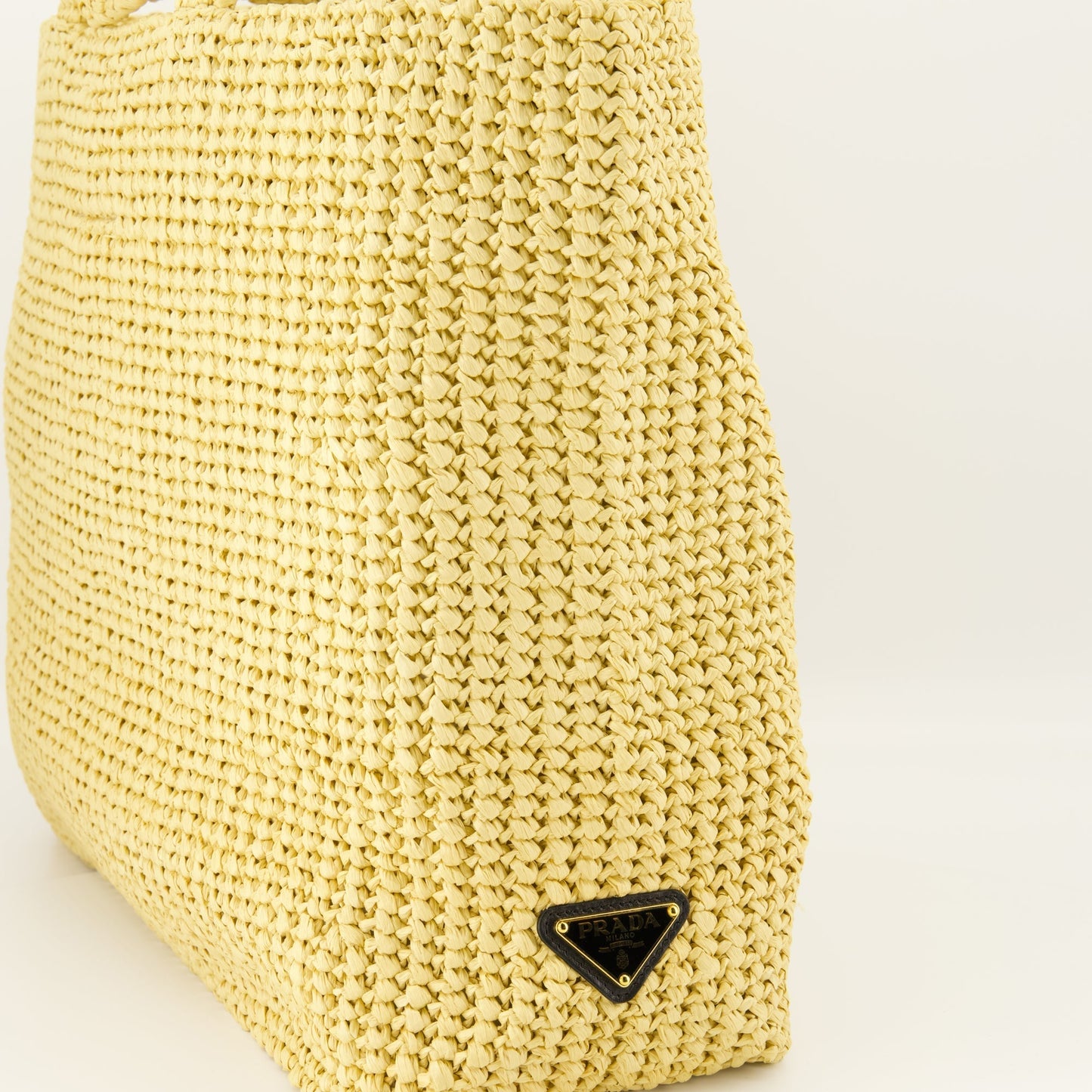Raffia Tote Bag (Yellow)