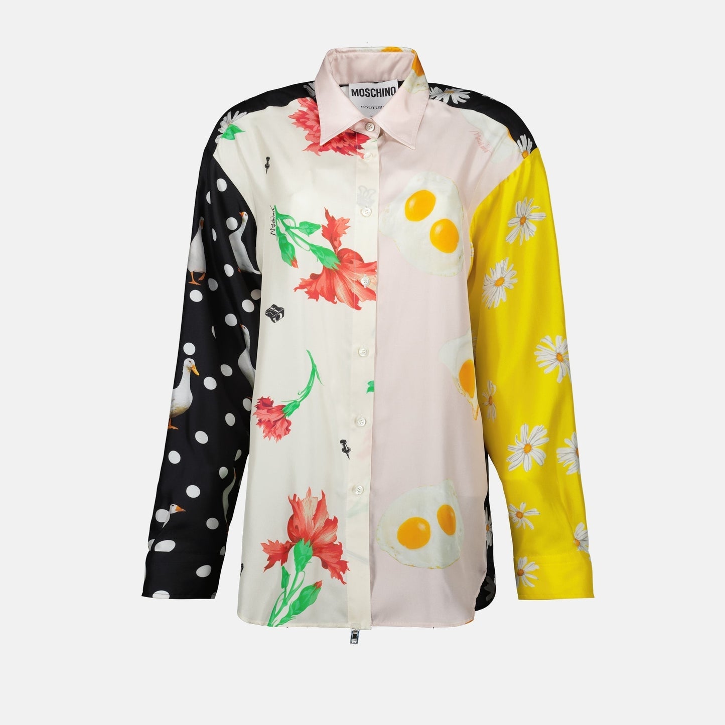 Patchwork Print Silk Shirt