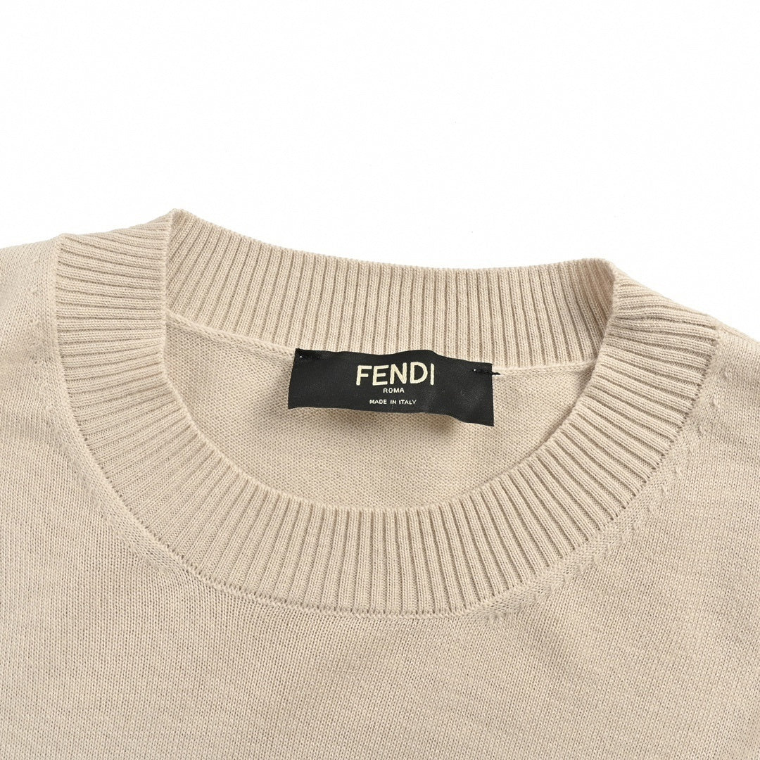 Diagonal FF Motif Wool Sweater