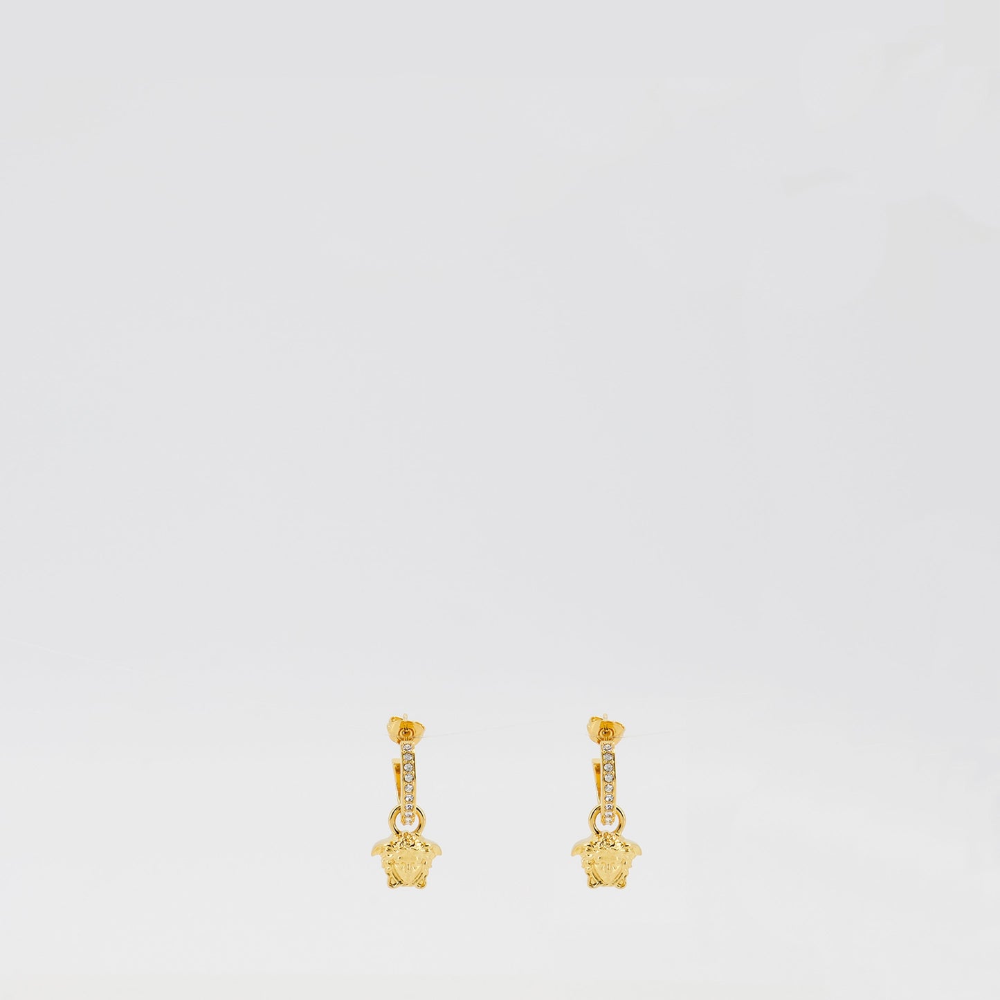 Medusa Drop Earrings with Crystal Bar
