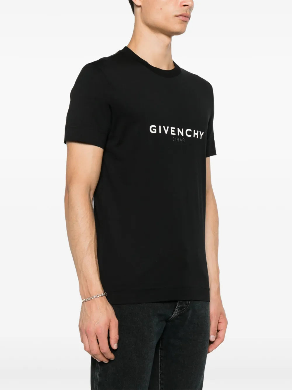 Black Logo Cotton T-Shirt