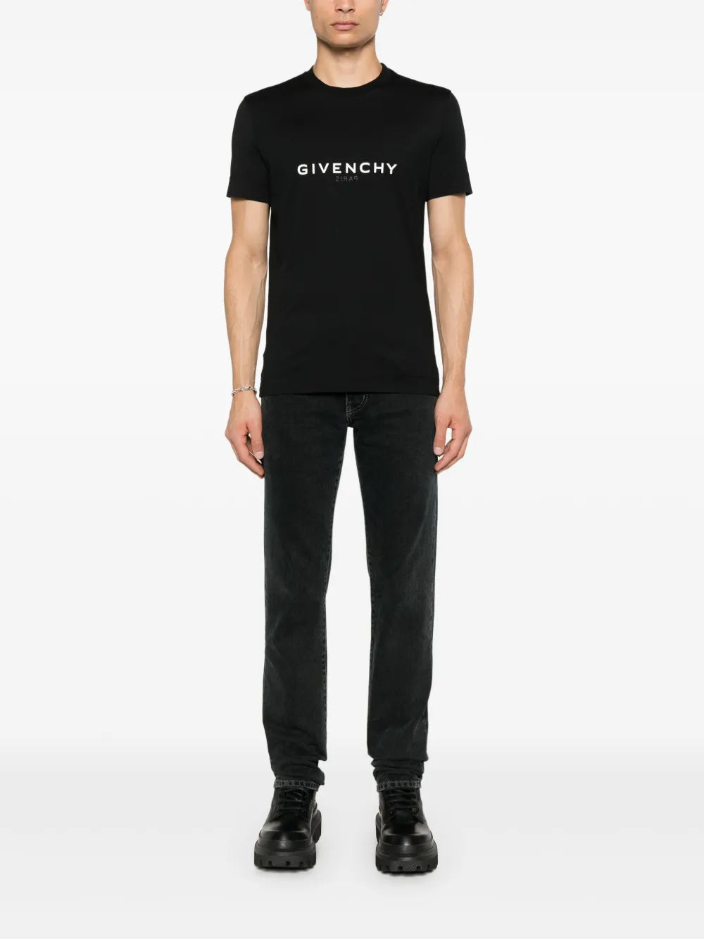 Black Logo Cotton T-Shirt