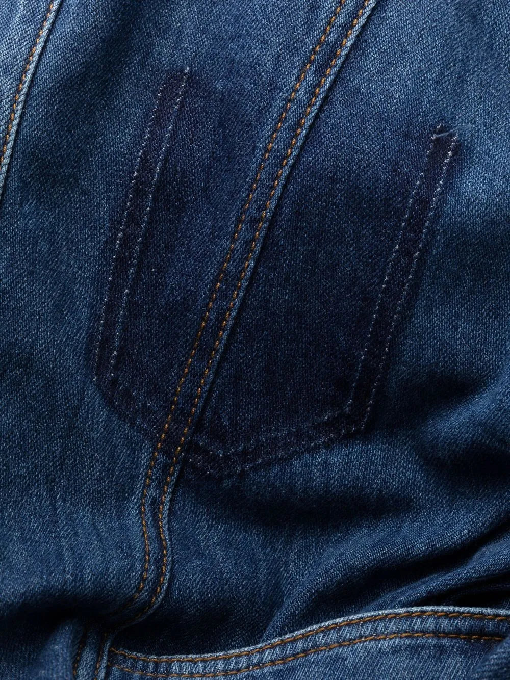 Structured Denim Fit-and-Flare Dress