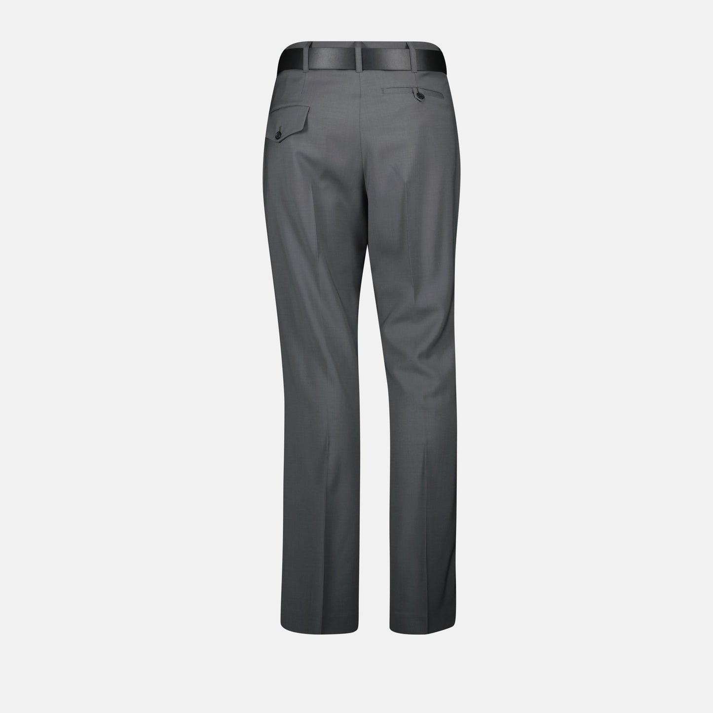 Tailored Straight-Leg Trousers with Belt