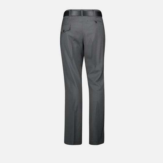Tailored Straight-Leg Trousers with Belt
