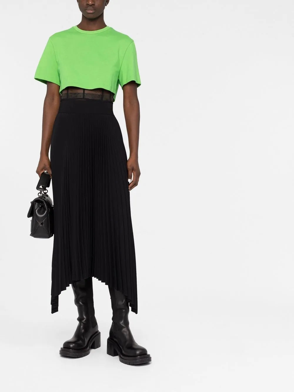 Mesh Corset Crop T-Shirt