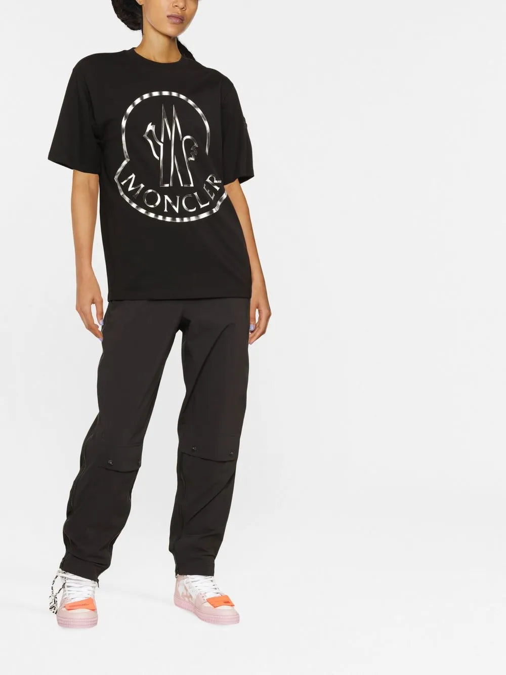Metallic Logo Cotton T-Shirt