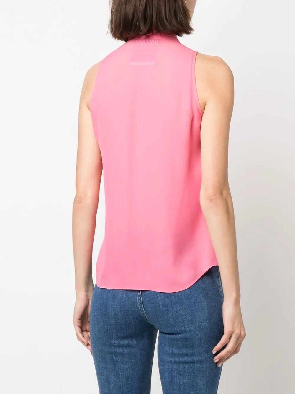 Silk Bow Blouse in Pink