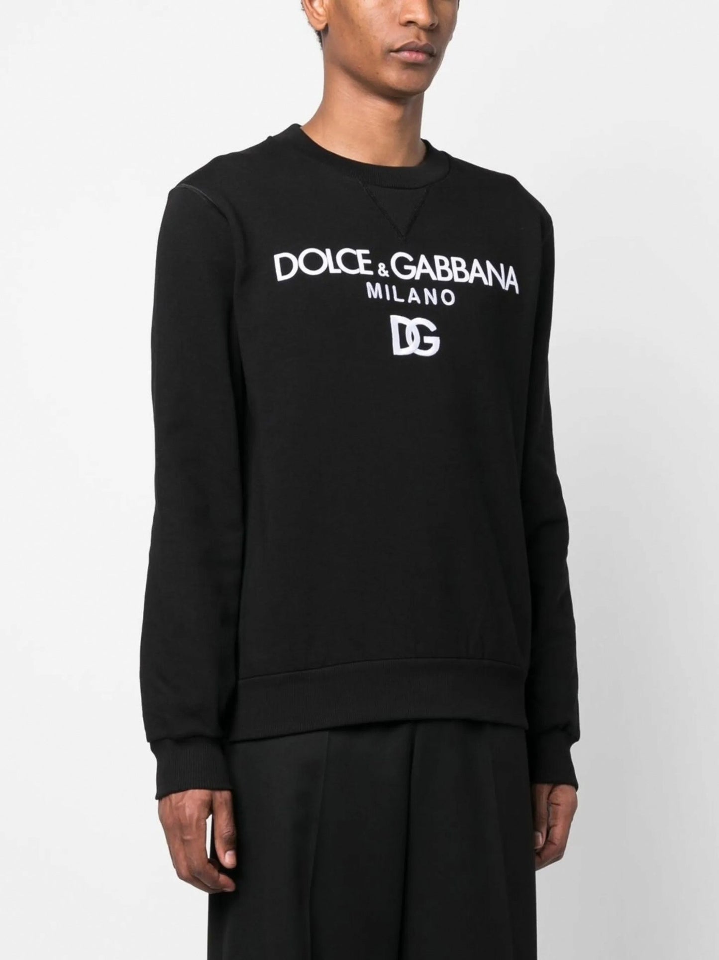 DG Logo-Embroidered Cotton Sweatshirt