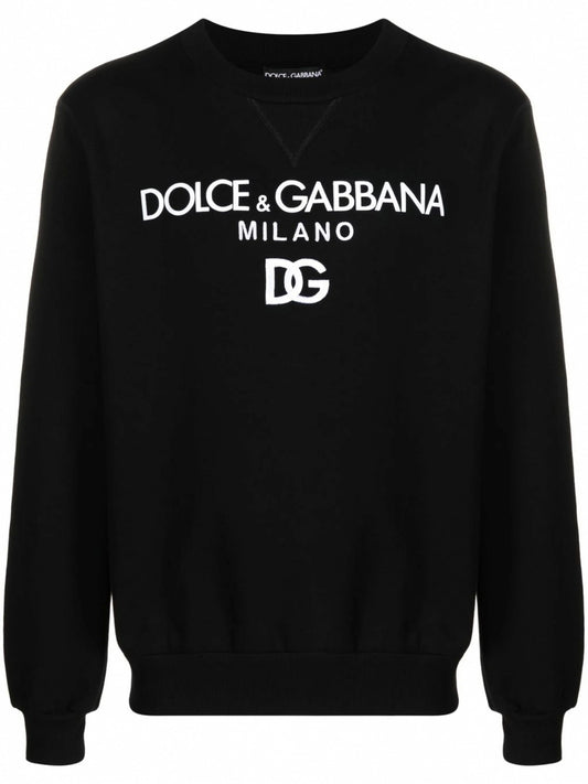 DG Logo-Embroidered Cotton Sweatshirt