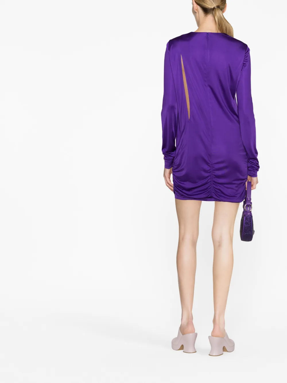 Draped Cut-Out Mini Dress