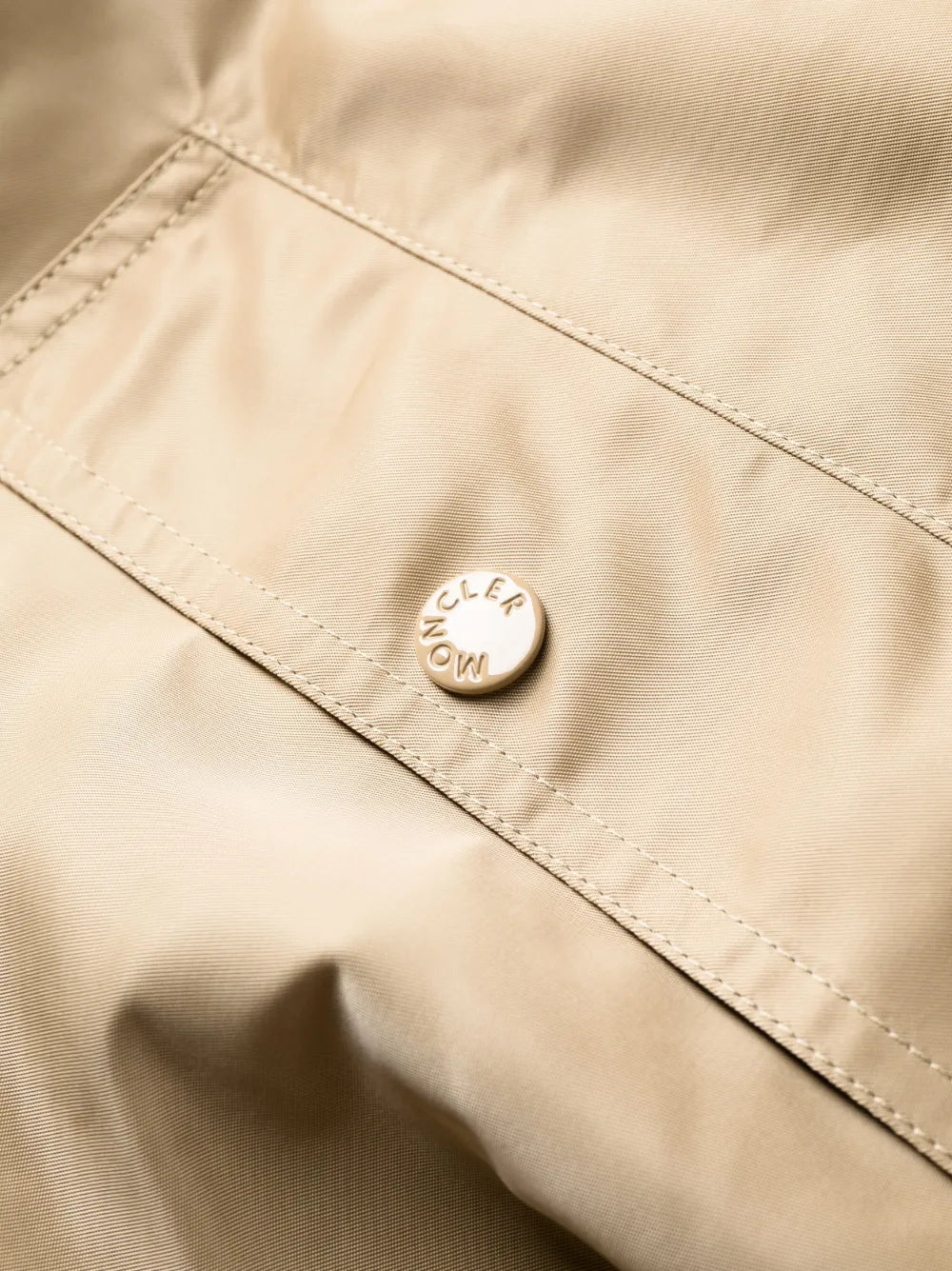 Beige Belted Technical Trench Coat
