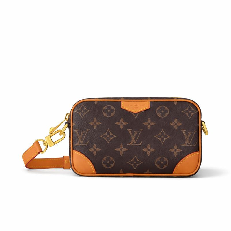 Canvas Pochette / Slim Crossbody (Brown/Tan)