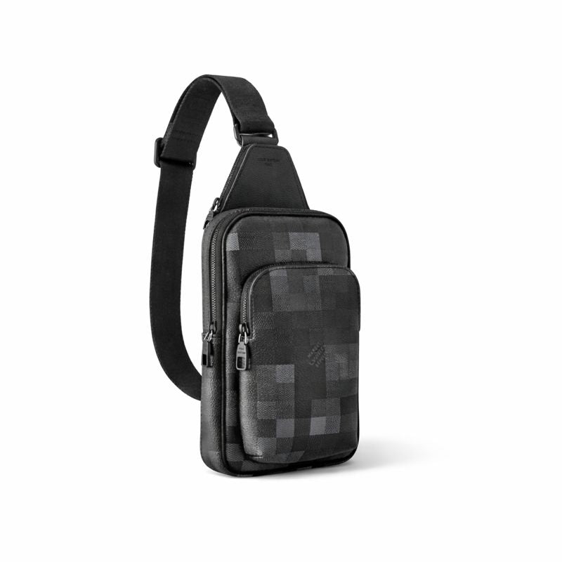 Damier Graphite Pixel Avenue Sling Bag (Black/Grey)