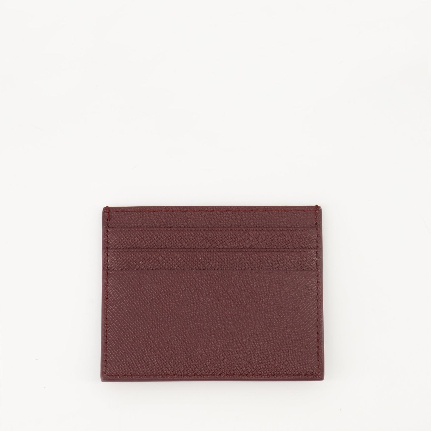 Saffiano Leather Card Holder – Burgundy