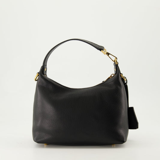 Logo Leather Hobo Bag