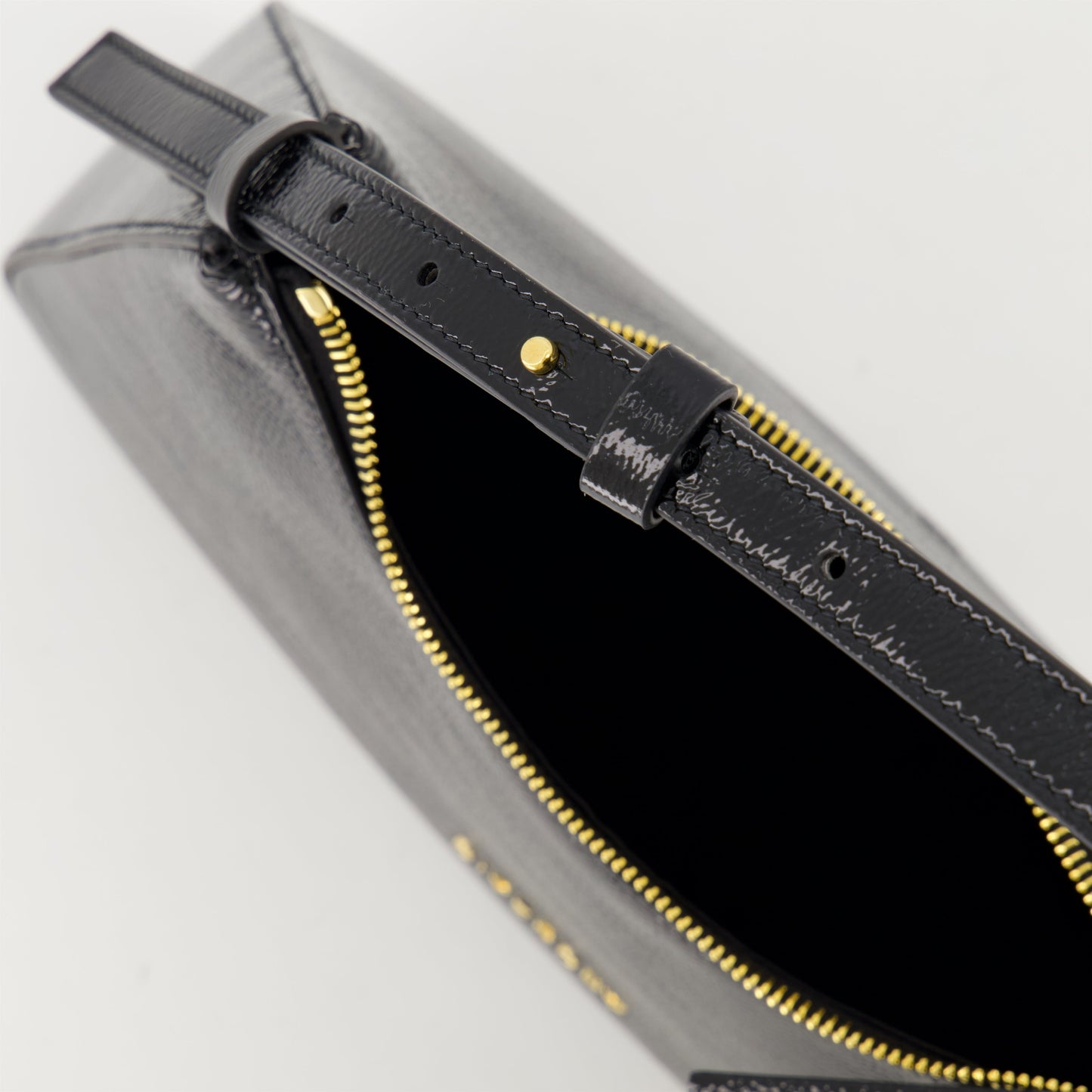 Black Patent Leather Mini Shoulder Bag with 4G Charms