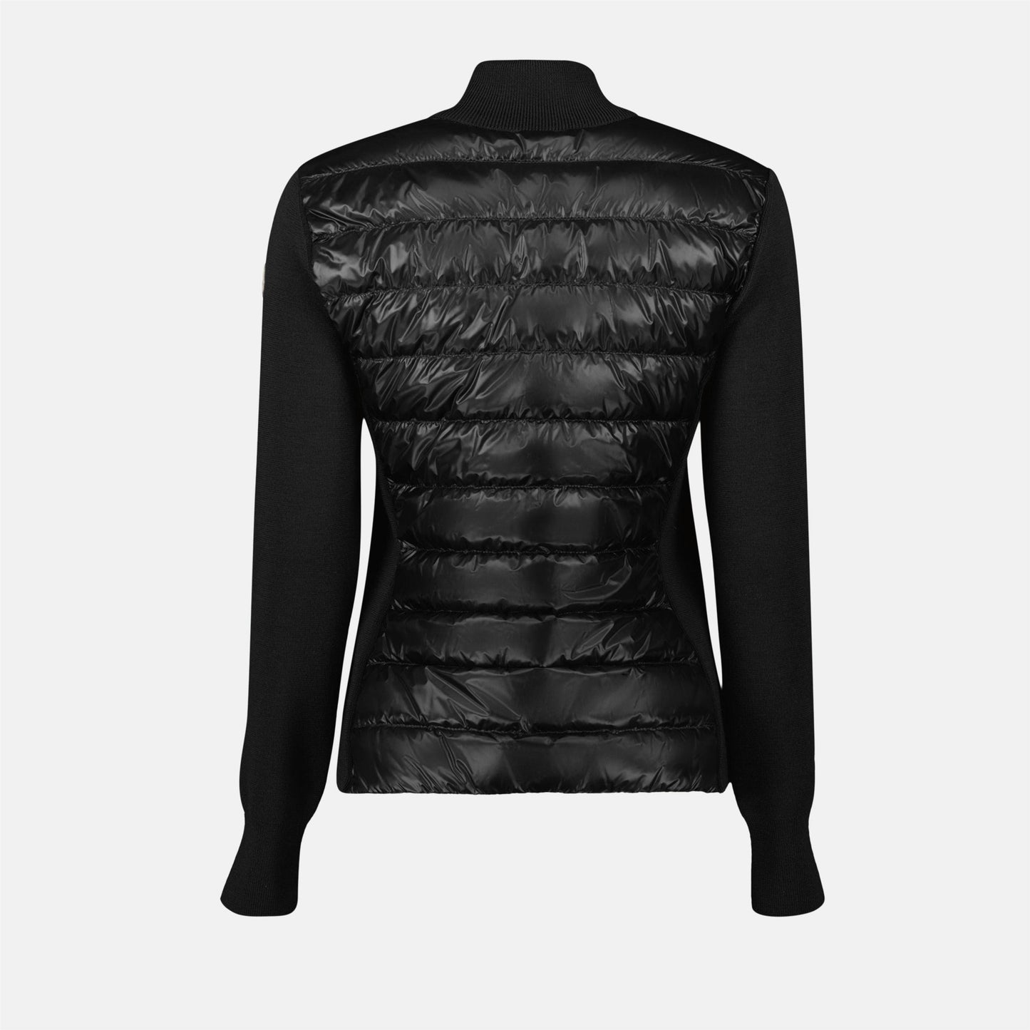 Knit Sleeve Puffer Jacket - Black