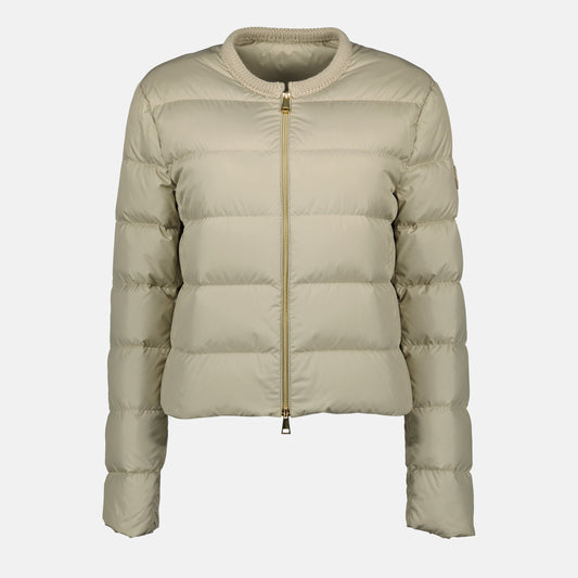 Light Beige Cropped Down Jacket