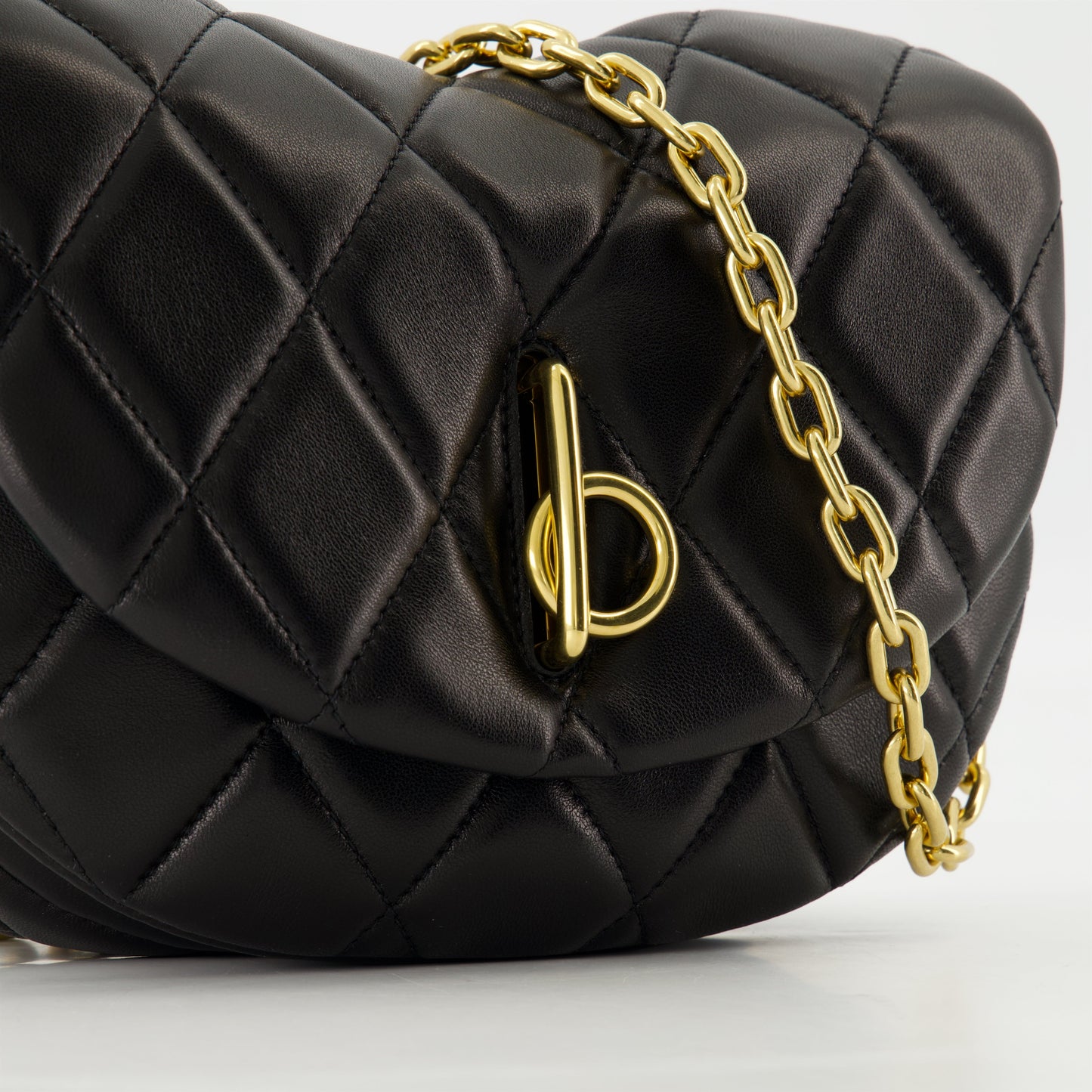 Quilted Leather Mini Chain Bag