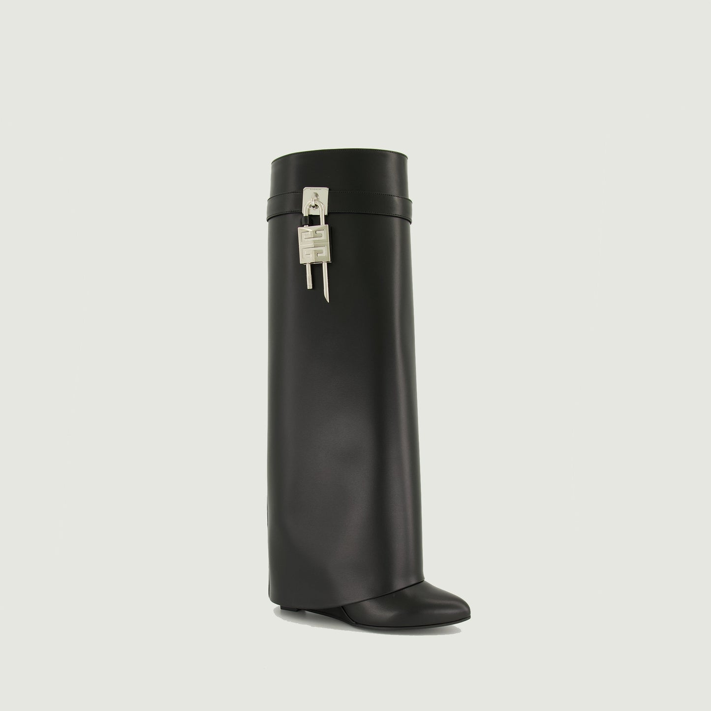 Shark Lock Knee-High Wedge Boots