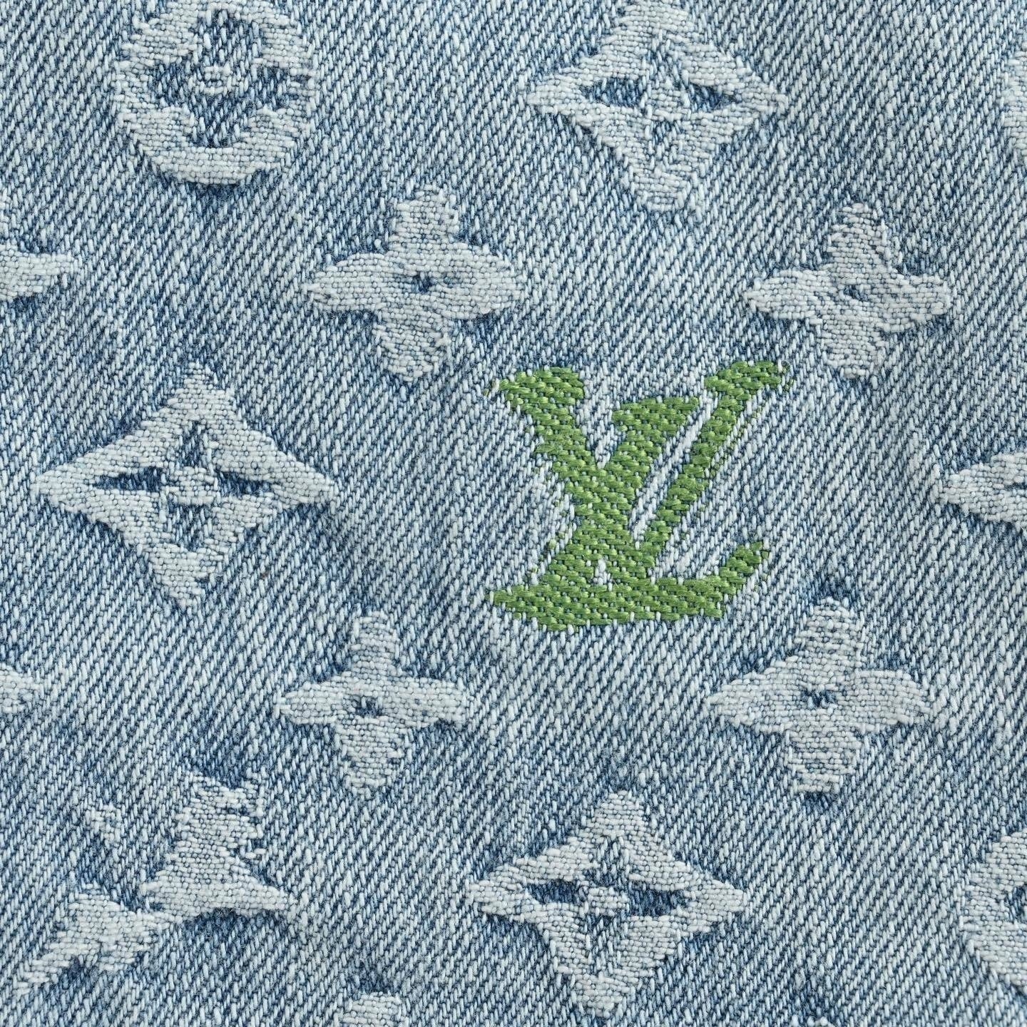 Monogram Denim Shirt – Light Blue Signature Jacquard
