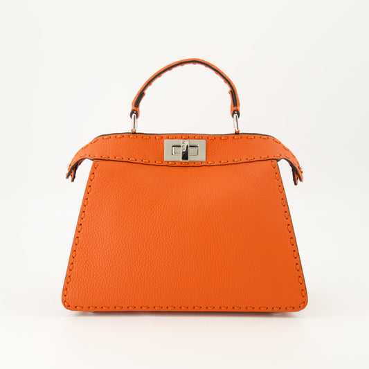 Peekaboo Mini – Orange Leather