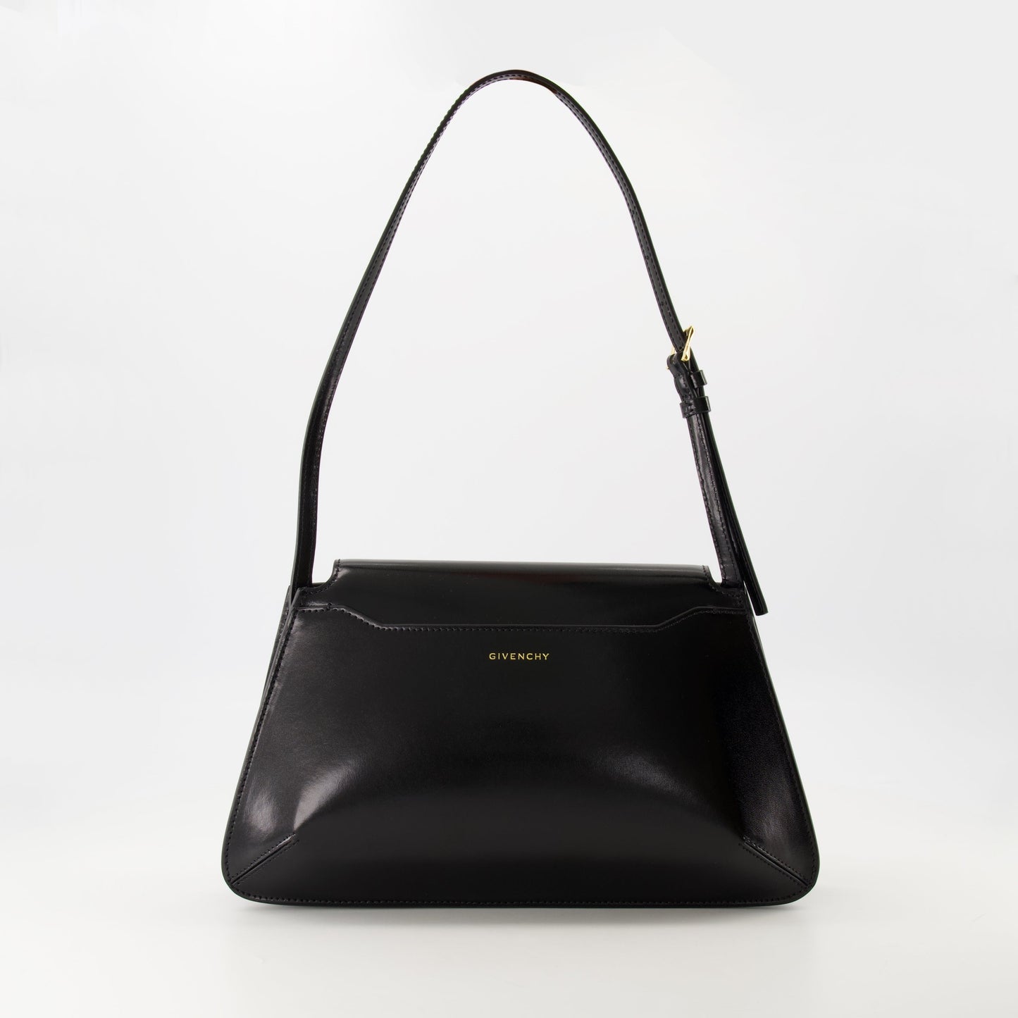 Black Leather 4G Logo Shoulder Bag