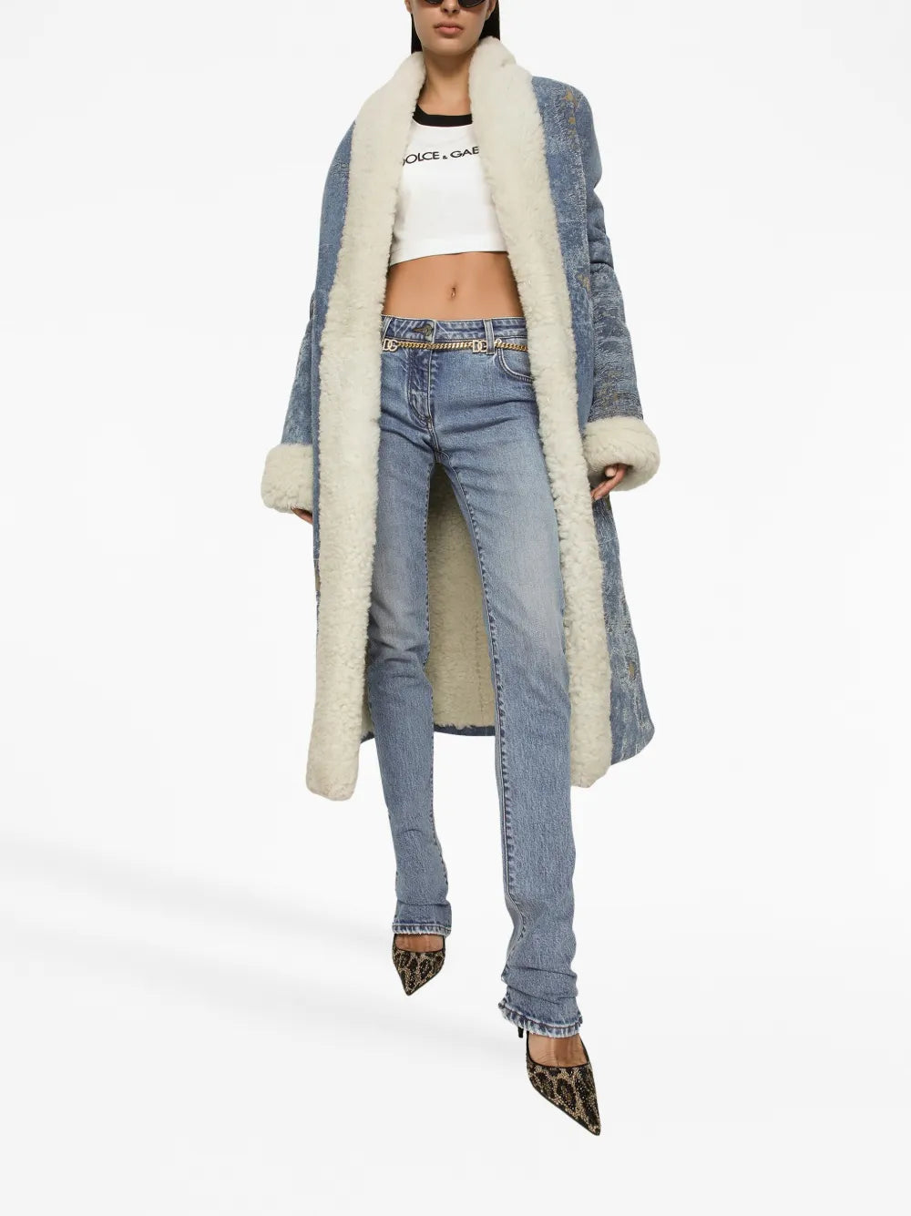 Flared Light Wash Denim Jeans