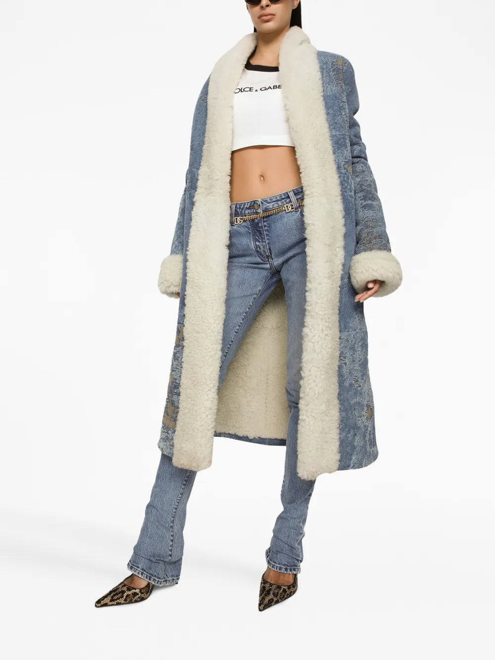 Flared Light Wash Denim Jeans