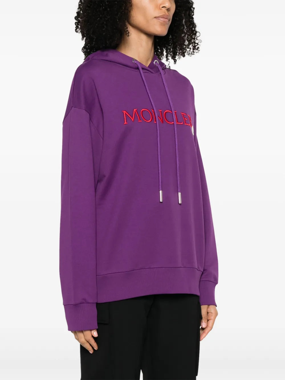 Embroidered Logo Hoodie – Purple