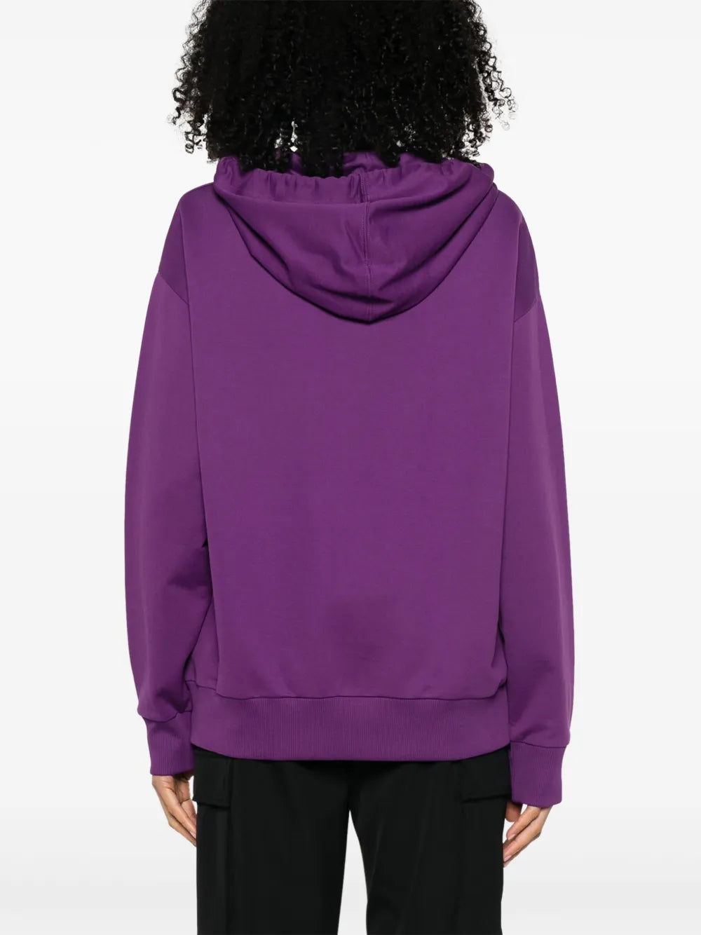 Embroidered Logo Hoodie – Purple
