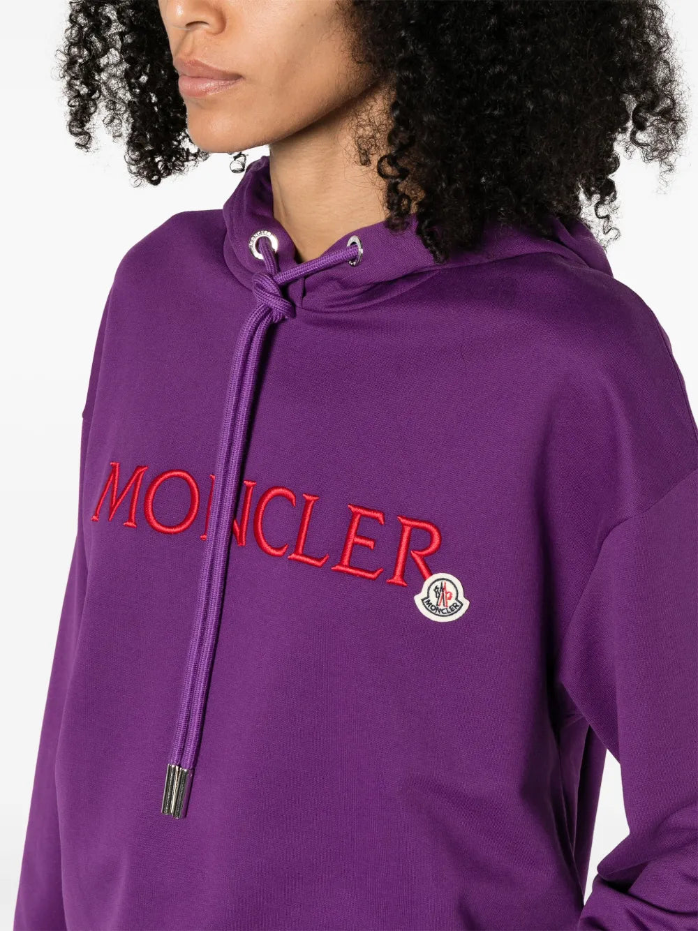 Embroidered Logo Hoodie – Purple