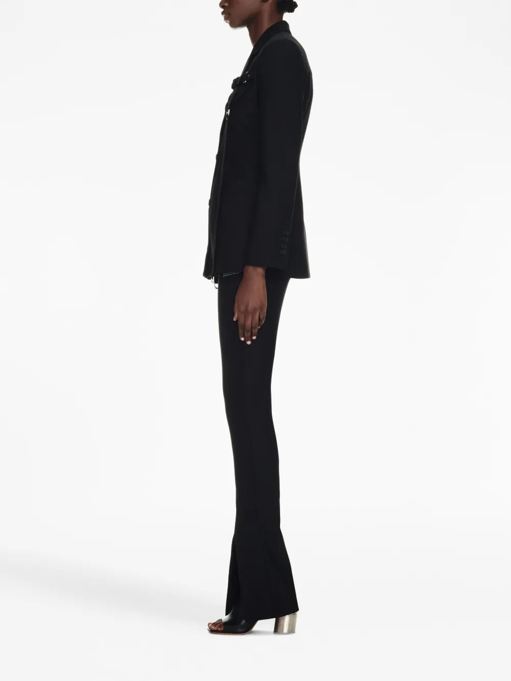 Harness-Detail Tailored Blazer Dress