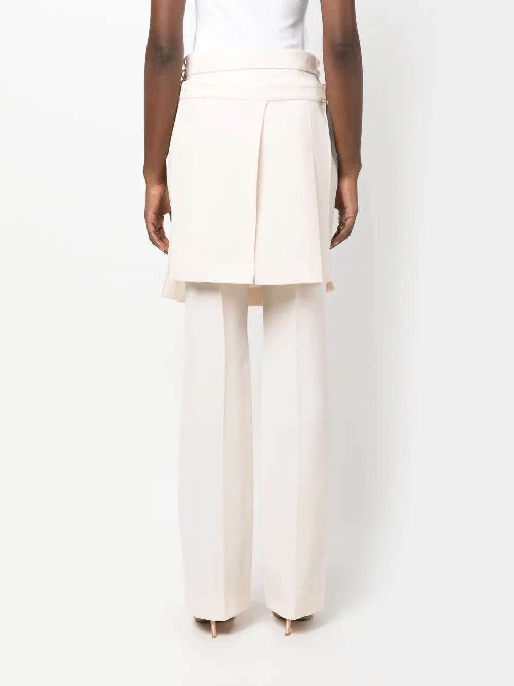Layered Pleated Mini Skirt Trousers
