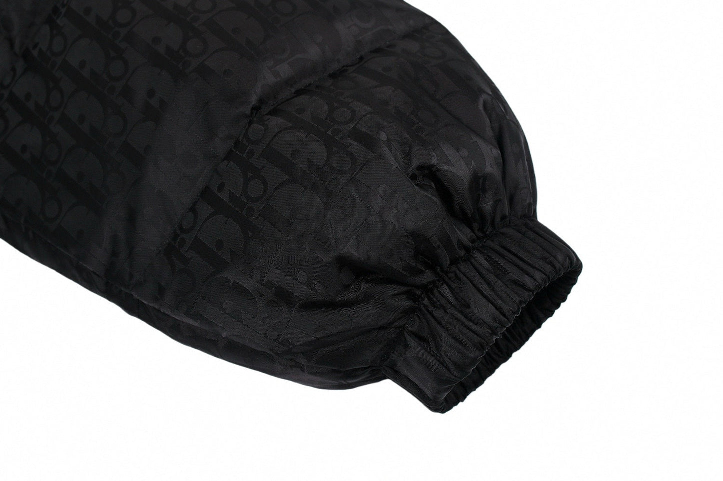 Oblique Quilted Down Jacket – Black