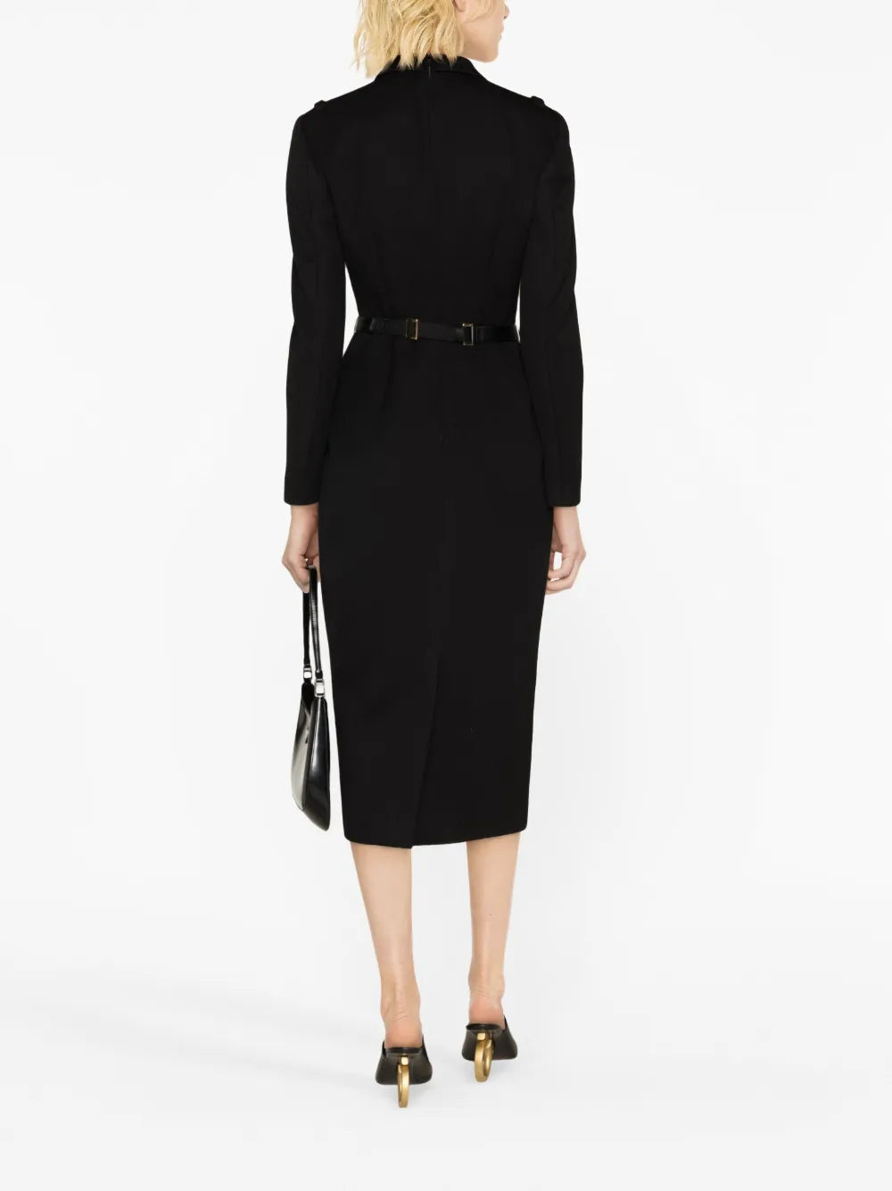 Tailored Belted Midi Dress